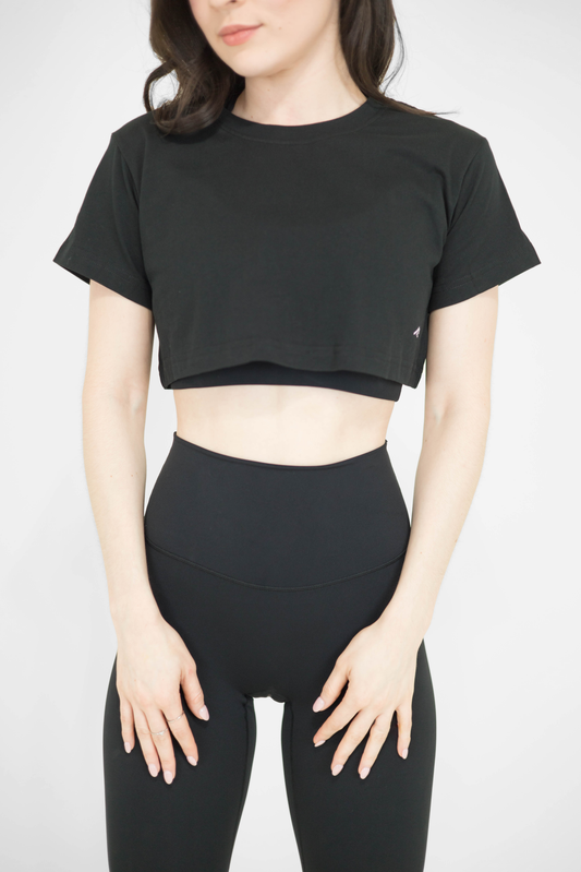 COSMO CROP TOP - BLACK