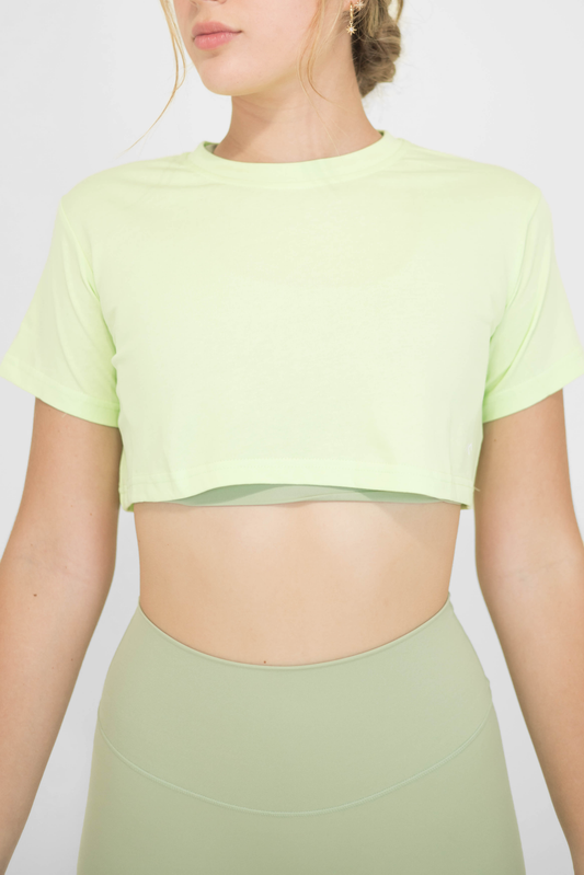 COSMO CROP TOP - LIGHT GREEN