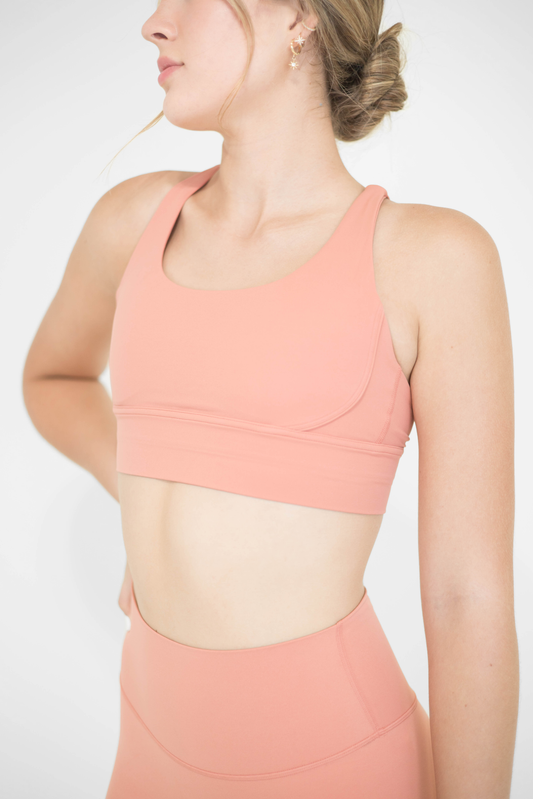 MOONLIGHT SPORTS BRA (SET) - PEACH